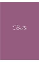 Berti: notebook with the name on the cover, elegant, discreet, official notebook for notes, dot grid notebook,