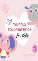 Animals Coloring Book For Kids Ages 4-9