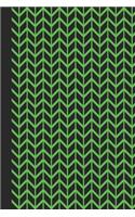 Journal: Geometric Design (Chevron/Green) 6x9 - DOT JOURNAL - Journal with dot grid paper - dotted pages with light grey dots