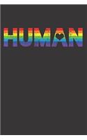 LGBT Rainbow Flag Human Notebook Journal