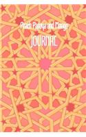 Peach Papaya and Mango JOURNAL: 6x9 Inch Lined Geometrical Islamic Art Journal/Notebook - Ramadan, Eid, Hajj, Umrah