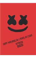 Happy Marshmallow S'mores No Cookie Notebook Red