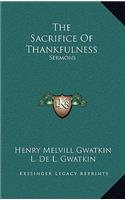 The Sacrifice of Thankfulness