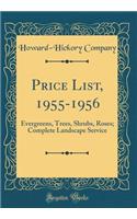 Price List, 1955-1956
