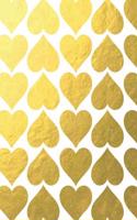 Gold Foil Hearts Notebook 6*9