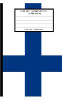 Unruled Composition Notebook 6" x 9". 120 Pages. Finish Flag.