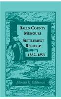 Ralls County, Missouri, Settlement Records, 1832-1853
