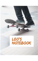 Leo's Notebook: - My Name Journal, Lined Journal, 100 pages, 8.5x11 large print, Soft Cover, Matte Finish.