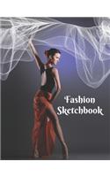 Fashion Sketchbook: The Book for Sketching Your Artistic Fashion Design Ideas. Including 2 Women Line Shapes to Help You Sketch. Draw Your Inspiration and Passion.