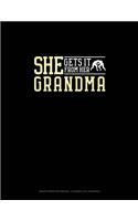 She Gets It From Her Grandma (Wrestling): Graph Paper Notebook - 0.25 Inch (1/4") Squares(1375 Graph Paper Notebook - 0.25 Inch (1/4") Squares)