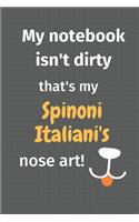 My notebook isn't dirty that's my Spinoni Italiani's nose art: For Spinoni Italiani Dog Fans