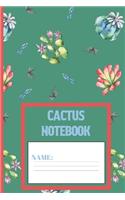 Cactus Notebook: Cactus gifts for women, men, kids, and teens: cute & elegant Viridian Cactus blank Lined notebook/Journal to write in