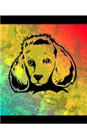 Poodle Color Burst Notebook