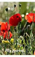 My Journal: Field of Poppies Design - A 6 x 9 100 page journal to record all of the amazing things that happen in your life.