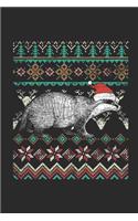 Ugly Christmas - Badger: Blank Lined Notebook / Journal (6 X 9 -120 Pages) - Ugly Christmas Gift Idea