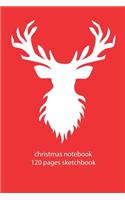 christmas notebook 120 pages sketchbook