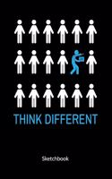 Think different. Sketchbook: Director Notebook as movie director gift, Sketch Paper 6x9.