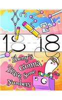 Ebony's Gonna Trace Some Numbers 1-50: Personalized Primary Tracing Workbook for Girls Learning How to Write Numbers 1 through 50. Practice Paper with 1 Inch Ruling Designed for Children 