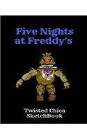 Twisted Chica Sketchbook Five Nights at Freddy's: Fnaf Fan Sketch Book for Kids and Adults Quality Paper- 100 Pages
