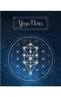 Yoga Teacher Training Composition Notebook/Journal: College Ruled with Blue Universe Cover