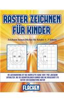 Zeichnen lernen Bücher für Kinder 5 - 7 Jahren (Raster zeichnen für Kinder - Flächen)