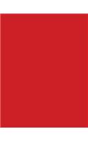 Red 101 - Blank with Bar & Scroll Borders Notebook: 101 Pages, 8.5 x 11, Journal, Soft Cover