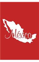 Mexico - Red Lined Notebook with Margins