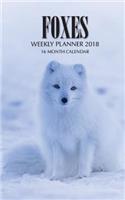 Foxes Weekly Planner 2018: 16 Month Calendar