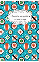 Cuaderno de recetas en blanco