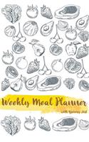 Weekly Meal Planner with Grocery List: Meal Planner Notebook Journal Tracking and Prepping Your Meals with Grocery Shopping List: Food Menu Planner