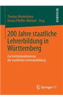 200 Jahre Staatliche Lehrerbildung in Württemberg