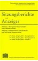Sitzungsberichte Und Anzeiger Der Mathematisch-Naturwissenschaftlichen Klasse