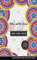 Relex & De-Stress with Mandala Dreamscapes (Set of 6 Books) | Animals | Flowers | Girls | Mandala | Ocean | Unicorn