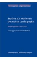 Studien zur Modernen Deutschen Lexikographie