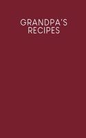 Grandpa's recipes: Recipe book to fill in - Design: Red