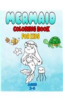 mermaid coloring book for kids ages 2-9
