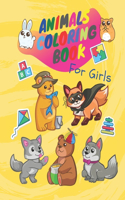 Animal coloring book for girls