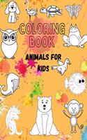 Coloring Book Animals for Kids: My First Big Book of Easy Educational Coloring Pages of Animal Letters A to Z for Boys & Girls, Little Kids, Preschool and Kindergarten