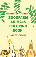 Farm & Zoo animals coloring book for kids