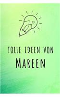 Tolle Ideen von Mareen: Kariertes Notizbuch mit 5x5 Karomuster für deinen Vornamen