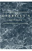 Gabriela's Notebook: Personalised Custom notebook for Gabriela: Beautiful marble effect notebook notepad jotter - makes a special personal gift and present for Gabriela
