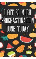I Got So Much Procrastination Done Today