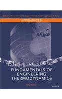 Appendices to accompany Fundamentals of Engineering Thermodynamics, 8e