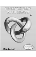 Student Study and Solutions Manual for Larson's Precalculus with Limits, 3rd