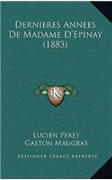 Dernieres Annees De Madame D'Epinay (1883)