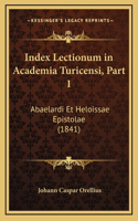 Index Lectionum in Academia Turicensi, Part 1