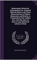 Memoranda, Historical, Chronological, &c. Prepared With the Hope to aid Those Whose Interest in Pilgrim Memorials, and History, is Freshened by This Jubilee Year, and who may not Have a Large Historical Library at Hand