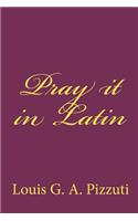 Pray it in Latin