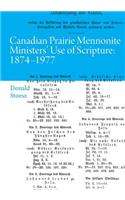Canadian Prairie Mennonite Ministers' Use of Scripture