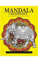 Mandala and Elephant coloring books for adults relaxation
